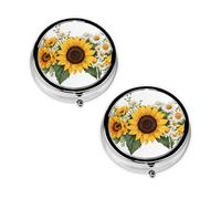 2 pcs Small Pill Box Case 3 Compartments Portable for Pocket Pouch Purse Personal Mini Pill Organizers Container Holder to Hold Vitamins Medication Fish Oil Supplements