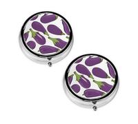 2 pcs Small Pill Box Case 3 Compartments Portable for Pocket Pouch Purse Personal Mini Pill Organizers Container Holder to Hold Vitamins Medication Fish Oil Supplements