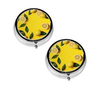 2 pcs Small Pill Box Case 3 Compartments Portable for Pocket Pouch Purse Personal Mini Pill Organizers Container Holder to Hold Vitamins Medication Fish Oil Supplements