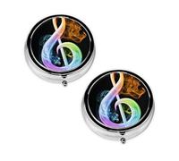 2 pcs Small Pill Box Case 3 Compartments Portable for Pocket Pouch Purse Personal Mini Pill Organizers Container Holder to Hold Vitamins Medication Fish Oil Supplements