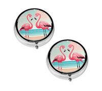 2 pcs Small Pill Box Case 3 Compartments Portable for Pocket Pouch Purse Personal Mini Pill Organizers Container Holder to Hold Vitamins Medication Fish Oil Supplements