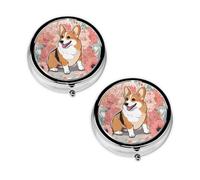 2 pcs Small Pill Box Case 3 Compartments Portable for Pocket Pouch Purse Personal Mini Pill Organizers Container Holder to Hold Vitamins Medication Fish Oil Supplements