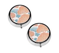 2 pcs Small Pill Box Case 3 Compartments Portable for Pocket Pouch Purse Personal Mini Pill Organizers Container Holder to Hold Vitamins Medication Fish Oil Supplements