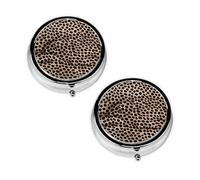 2 pcs Small Pill Box Case 3 Compartments Portable for Pocket Pouch Purse Personal Mini Pill Organizers Container Holder to Hold Vitamins Medication Fish Oil Supplements