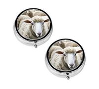 2 pcs Small Pill Box Case 3 Compartments Portable for Pocket Pouch Purse Personal Mini Pill Organizers Container Holder to Hold Vitamins Medication Fish Oil Supplements