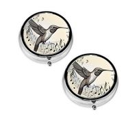 2 pcs Small Pill Box Case 3 Compartments Portable for Pocket Pouch Purse Personal Mini Pill Organizers Container Holder to Hold Vitamins Medication Fish Oil Supplements