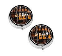 2 pcs Small Pill Box Case 3 Compartments Portable for Pocket Pouch Purse Personal Mini Pill Organizers Container Holder to Hold Vitamins Medication Fish Oil Supplements