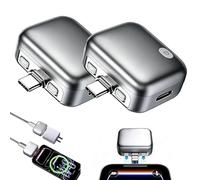 2 Pcs Smart Auto Stop Charging Adapter | 140W Physical Auto Disconnect Charger Protector | AI Intelligent Power Cut-Off for Battery Health | Overcharge Protection for Phone, Tablet & Laptop