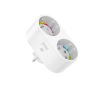 (2 Pcs) Smart Plug 2 IN 1 Dual EU Plug WiFi Outlet 16A Socket APP Remote Control Electricity Statistics Home Light Switch Timer Works With Alexa Google Home