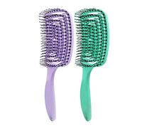 2 Pcs Smooth Hair Comb Massage Head Big Curved Comb Hollow Curved Mosquito Coil Octopus Comb