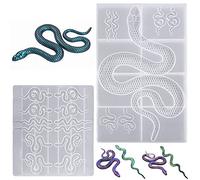 2 PCS Snake Epoxy Resin Mould, AFUNTA Earring Silicone Mould Serpent Shape Casting Mould Keychain Resin Mould for DIY Resin Casting Crafts, Women Earrings, Jewelry Making Supplies