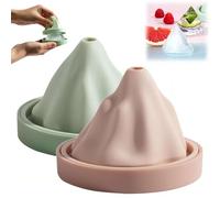 2 Pcs Snow Mountain Silicone Ice Cube Mold - Large Slow-Melting Ice Maker, Unique Mountain Shaped Ic e Tray for Whiskey,Cocktails & Bourbon,BPA-Free Food Grade Silicone Mold for DIY Chocolate & Jelly