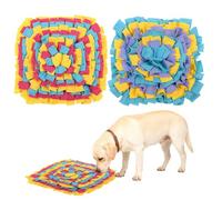 2 Pcs Snuffle Mat for Dogs, 35x35cm Dog Snuffle Mat, Interactive Feeding Game for Boredom, Food Sniffing Feeding Mat for Smell Training, Encourages Natural Foraging Slow Eating for Small Medium Dog