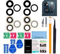 2 PCS Soaosdr Original Back Rear Camera Lens Glass Replacement for iPhone 12 Pro Max 6.7 inch with pre-Installed Adhesive+Reparing Toolkit+Installation Manual