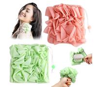 2 PCS Soap Bar Loofah,2 in 1 Loofah Washcloth Combo,Bath Sponge with Drawstring,That Holds Bar Soap,for Cleansing and Smooth Skin(Pink,Green)