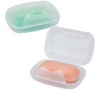 2 PCS Soap Dish Soap Savers Case Container, Soap Box Holder,Travel Soap Container for Bathroom, Camping, Gym