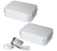 2 Pcs Soap Dish with Lid, Reusable Soap Box, Portable and Beautiful Soap Tin, Soap Dish Suitable for Home/Bathroom/School/Travel/Storage Box/Candy/Earrings/Keys