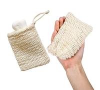 2 Pcs Soap Saver Bag,Soap Bag for Shower,Natural Organic Soap Net, with Drawstring Soap Pouch,Sisal Soap Bag,Eco Friendly,for Exfoliation,Foaming,Drying Soaps