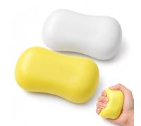 2 PCS Soap Squishy, Office and Study Focus Aid, Two Textured Soap Squishy in White and Yellow, Ideal for Office Professionals and Students Seeking Focus Enhancement