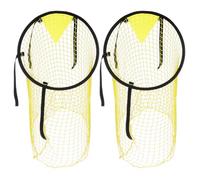 2 Pcs Soccer Goal Target Net with Straps, Football Training Practice | Polyester Netting, Visible Target, Easy Installation, Suitable for Indoor Sessions, Outdoor Gardens, Coaches and Soccer Balls
