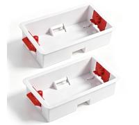 2 pcs Socket Back Box, Dry Lining Back Box 50 mm Deep Electrical Wall Box Dry Lining Wall Electrical for Plasterboard Fast Fit Design