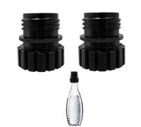 2 Pcs Soda Crystal 0.7L Glass Bottle Carbonating Adapter, Glass Bottles Quick Connect Adapter for Connecting Glass Bottle with Soda Machine