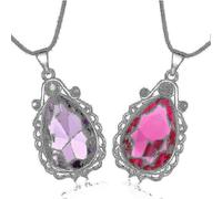 2 Pcs Sofia The First Amulet And Elena Princess Necklace Twin Sister Teardrop Necklace Magic Jewelry Gift for Girls---44-XG5746