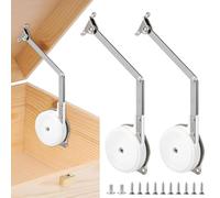2 Pcs Soft Close Hinges for Toy Boxes, Cedar Storage, Trunks, and Benches, Adjustable Lid Dampers, Cold Rolled Steel Construction, Top-Opening Support