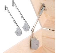 2 Pcs Soft Close Lid Support Hinges, Zinc Alloy Folding Lid Stay Hinges with Slow Close Function, Flap Hinge for Furniture Cabinet Door Cupboard Kitchen Toy Box