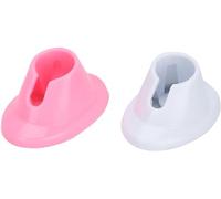 2 Pcs Soft Rubber Nail Polish Bottle Holder Stand Anti-Spill Art Organizer Display for Manicure Tools Salon Professional Design Foot, Hand and Care, Pink