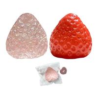 2 PCS Soft Strawberry Squeeze , Squishy Stress Relief , Squishy Strawberry Fun Sensory, for Relieve Stress and Relax for Use Only by People Aged 15 and Above