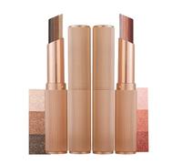 2 PCS Soft-Toned Gradient Eyeshadow Stick,Three-Color Gradient Eyeshadow Stick, Three-Color Eyeshadow Palette for Beginners,mudge-Proof for Daily Makeup (02+03)