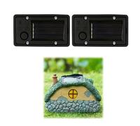 2 Pcs Solar Lantern Top Replacement Parts for Garden Lights Waterproof Small LED Solar Panel Lantern Lid Light Bulb Square Battery Box Accessories for Outdoor Hanging Lanterns DIY Table Light Patio