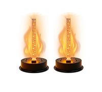 2 Pcs Solar Light Replacement Top with Flickering Flame(Waterproof Solar Panel Lantern Light ) Replacement Parts