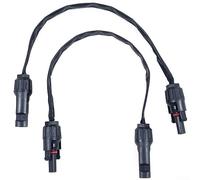 2 PCS Solar Panel Extension Cable, 1M/39inch Solar Photovoltaic Cable, PV Solar Cable Feedthrough Flat Connection Cable Balcony-4mm ²