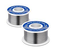 2 Pcs Solder Wire with Flux,0.8mm Low Melt Soldering Wire,20g Electrical Plumbing Solder,Corrosion Resistance Silver Welding Wires for Electronic Electrical Soldering Components Repair DIY