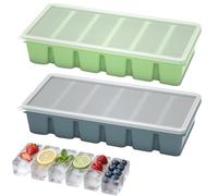 2 PCS Souper Cubes with Lid, Large Ice Cube Tray, Silicone Freezer Moulds | Souper Cubes Silicone Freezer Tray for Food Freezing, Storing Soup, Broth, Sauces, Batch, Butter Cooking Meal Prep