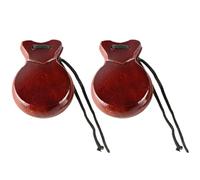 2 Pcs Spanish Castanets with String Traditional Flamenco Wood Percussion Orff Music Instrument Easy to Play Wood Spanish Musical Instrument Flamenco Dance