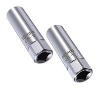 2 Pcs Spark Plug Socket, Spark Plug Removal Tool 14mm & 16mm, 12 Point Thin Wall Removal Tool 3/8 Inch Drive, Automobile Sparking Plug Wrench for Easy to Remove Maintain Engine