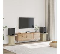 2 Pcs Speaker Stands Living Room Speaker Floor Stand Engineered Wood vidaXL