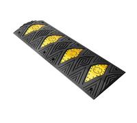 2 PCS Speed Ramp,Rubber Vehicle Ramp,Yellow and Black,Suitable for Asphalt Concrete Gravel Driveway Indoor and Outdoor