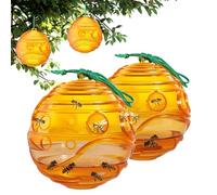 2 Pcs Spherical Wasp Trap, Waterproof Wasp Nest Killer Bee Catcher Eco-Friendly Reusable Hornet Catcher for Indoor & Outdoor Use, Easy to Clean
