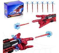 2 Pcs Spider Web Shooter for Kids Age 3-14, Super Hero Interactive Fun Kids Educational Spider Launcher Toys with 6 Suction Cup Darts for 3-12 Year Old Boys Girls Costume Cosplay Gift