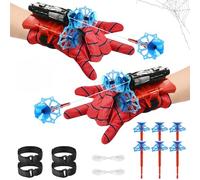 2 Pcs Spider Web Shooter for Kids Age 3-14,Super Hero Spider Launcher Toys,Interactive Fun Children's Educational,Spider Gloves,for 3-12 Year Old Boys and Girls Costume Cosplay Gift
