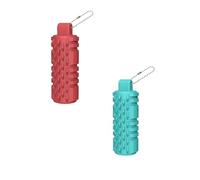 2 PCS Spiky Fidget Toys,Spiky Fidget Keyring,Little Ouchies Pain Fidgets Toys,Spiky Grippie Stim Keychain,Portable Vibrant Colors Stim Toy,Novelty Gifts for Friends (Red,Cyan)