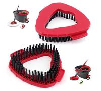 2 Pcs Spin Mop Head Replacement Base, Shower Floor Scrubber Mop Head Replacement, Scrub Brush Head for Floor Cleaning Compatible with Vileda Spin Mop EasyWring 1 Tank System O Ceda