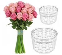 2 Pcs Spiral Floral Frogs, Clear Ikebana Stem Holder Set for Vase Flower Arranging, Reusable Floral Frog Kenzan Alternatives for DIY Bouquet, Wedding Centerpiece & Home Decor (Small + Large)