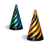 2 Pcs Spiral Impossible Fidget Toy, 3D Printed Spiral Fidget Toy, Impossible Pyramid, Desktop Sculpture for Home Office Decoration and Gifts