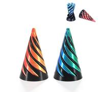 2 PCS Spiral Impossible Fidget Toy, Impossible 3D Spiral for Students Adult Printed Spirals Cone Fidget Toy Desktop Sculpture 3D Printed Pass Through Fidgets Toys for Home Office Decoration and Gifts