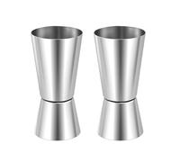 2 Pcs Spirit Measure, Shot Measures for Spirits, Alcohol Measure for Spirits, Drink Measures for Spirits, Stainless Steel Double Spirit Measures 25ml 50ml for Bar Home Wine Measurements